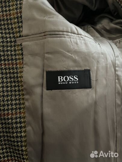 Hugo boss пиджак в клетку эксклюзив шерсть/кашемир