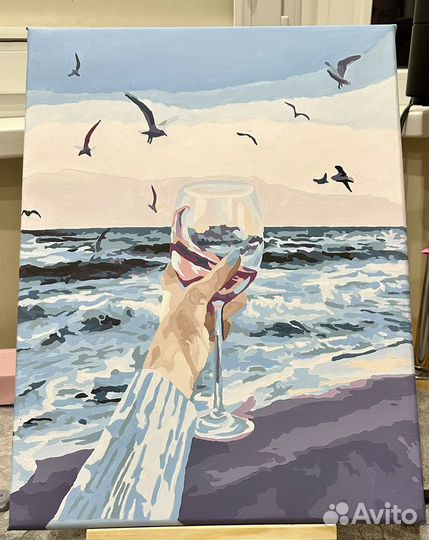 Картина интерьерная акрилом на холсте 40x50