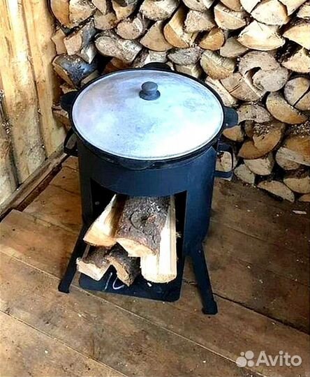 Казан чугунный с печкой и без от