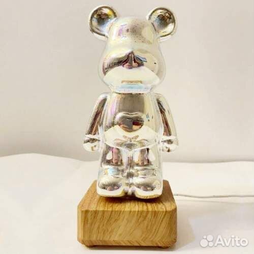 Мишка bearbrick 3Д (светильник, ночник)