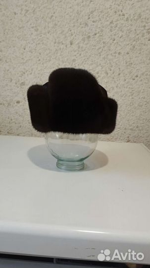 Норковая мужская шапка ушанка