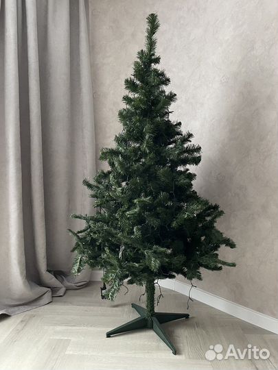 Елка новогодняя 160, с герляндой