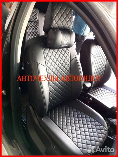 Чехлы Автопилот Renault Duster 2 из экокожи чёрные