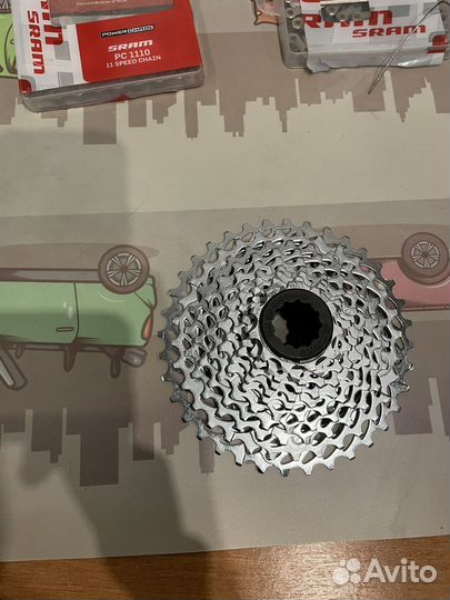 Кассета цепь втулка sram, рулевые, педали, грипсы