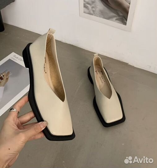 Эластичные балетки vintage