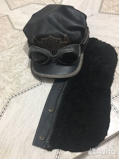 Кепка кожанная Harley Davidson