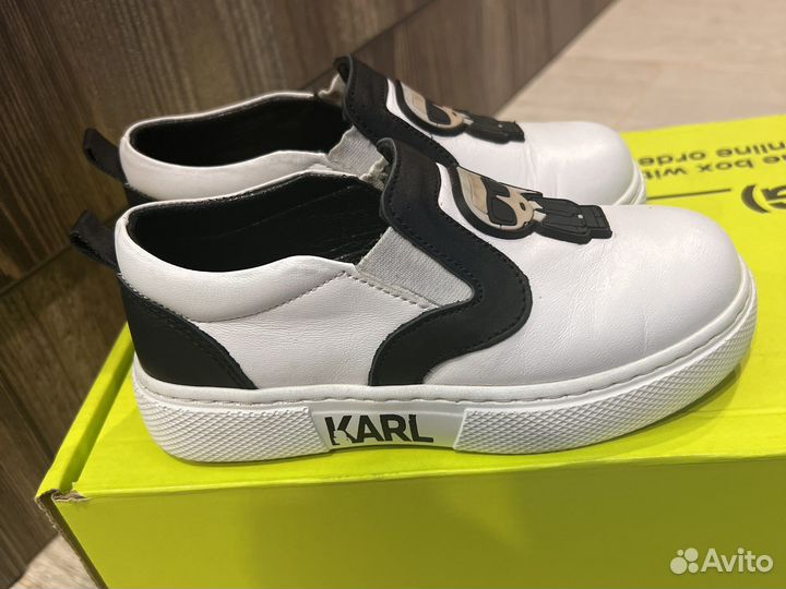 Karl lagerfeld слипоны ботинки кожа
