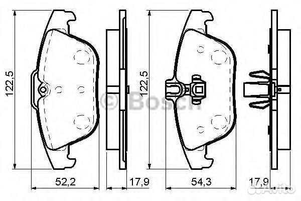 Комплект тормозных колодок 0986494162 bosch