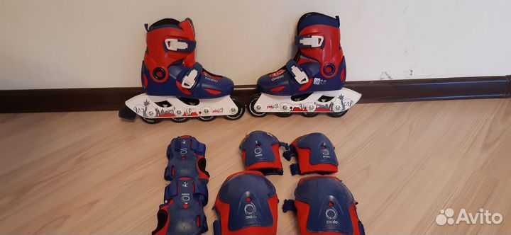 Ролики детские размер 28-30 + защита