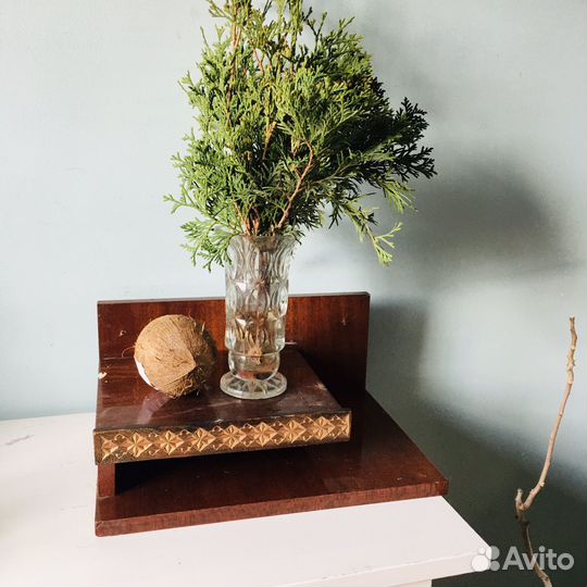 Полка винтажная лковая дерево