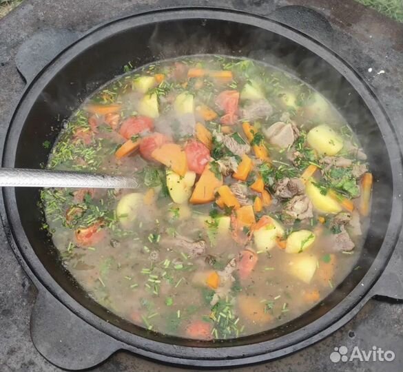 Казан чугунный с печью