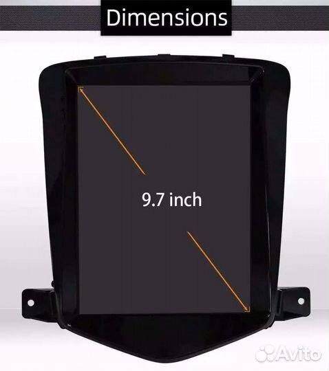 Магнитола для Chevrolet Cruze стиль Tesla 2008-12