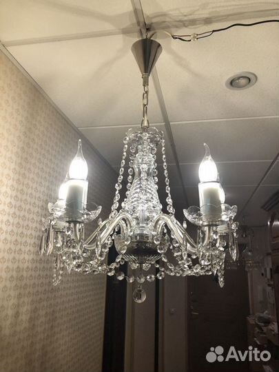 Люстра хрустальная чехословакия