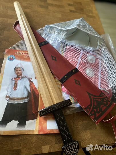 Костюм богатыря 134 + деревянный меч