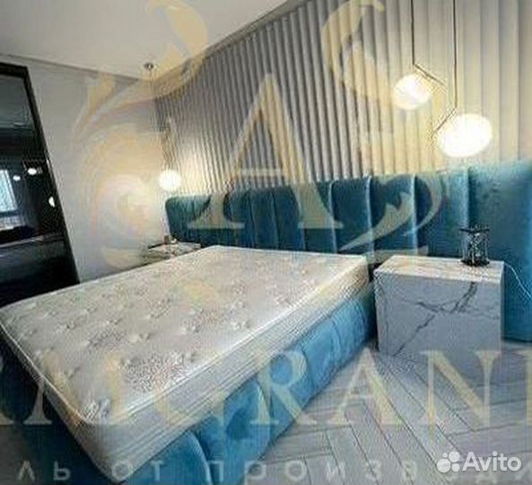 Кровать с мягким изголовьем под заказ