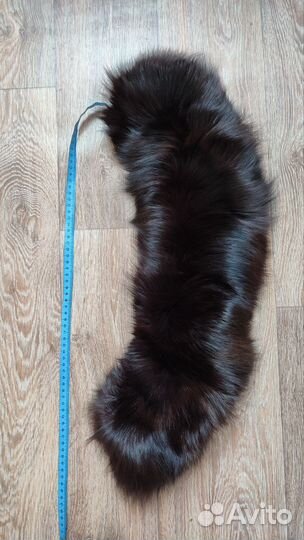 Меховой воротник песец черный