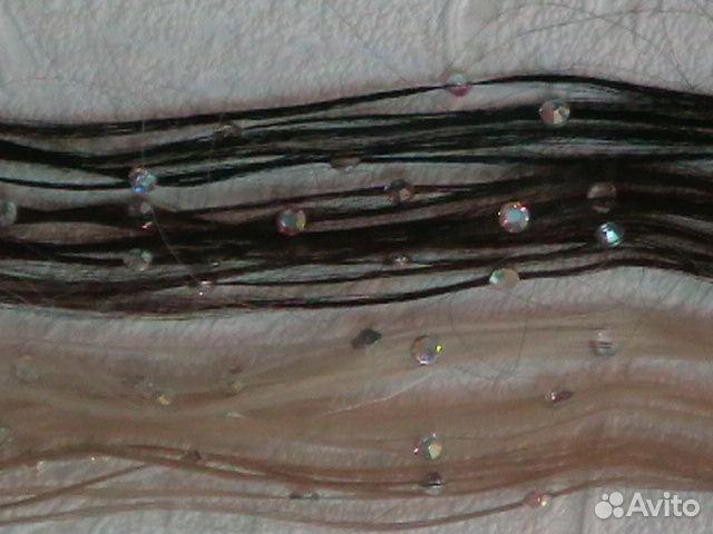 Пряди со стразами