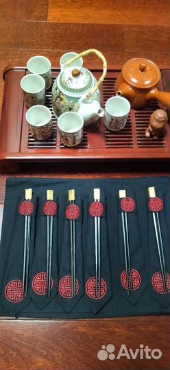 Набор для чая и суши, не использовали