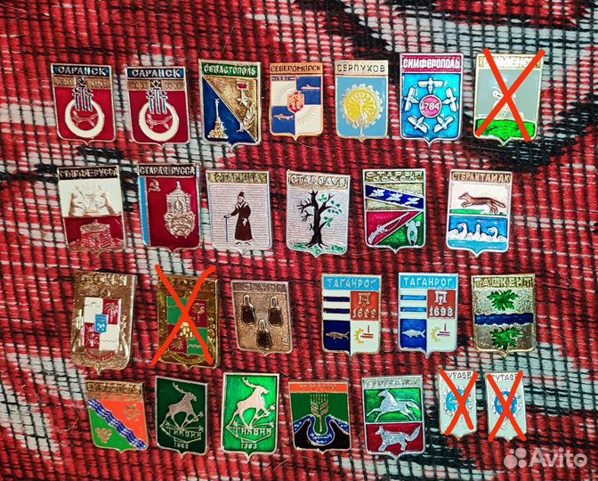 Значки гербы городов