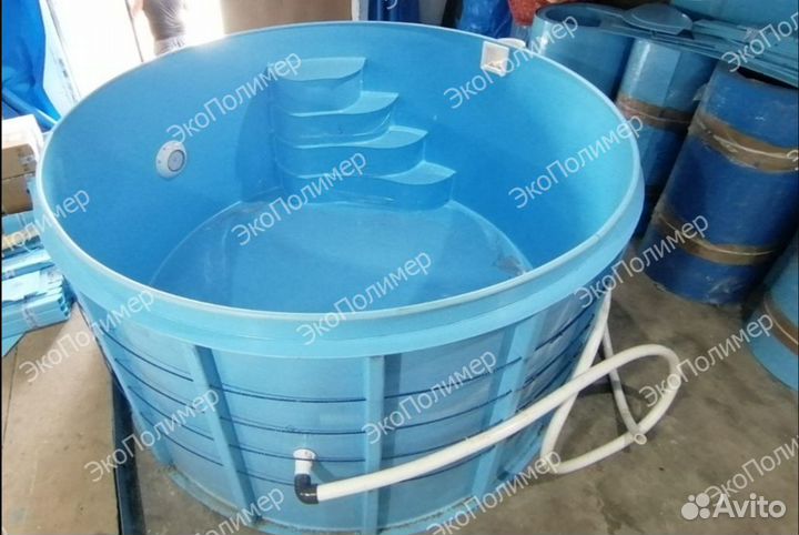 Бассейн из полипропилена круглый 4х1,2