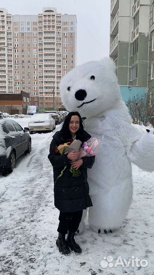 Костюм белого медведя 2.6 м