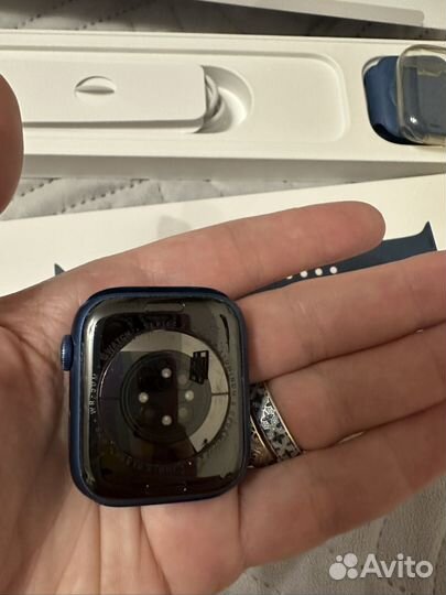 Часы apple watch 7 45 mm blue