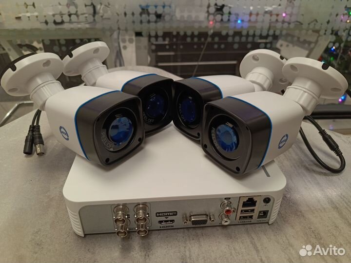 Видеонаблюдение для дома и дачи. 4 камеры 2мп