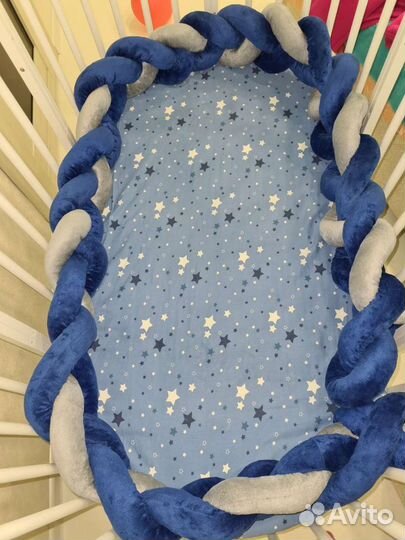 Бортик коса в кроватку