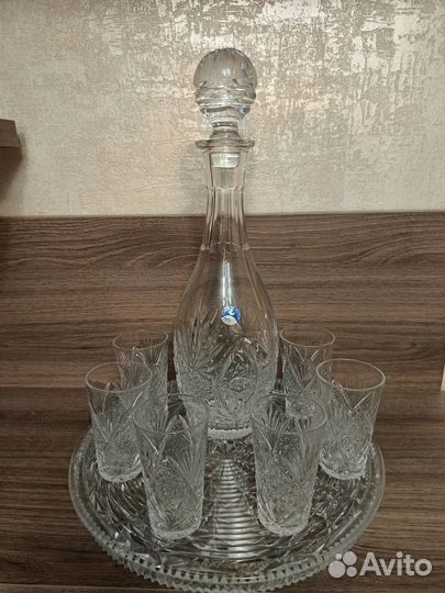 Хрусталь графин стопки блюдо