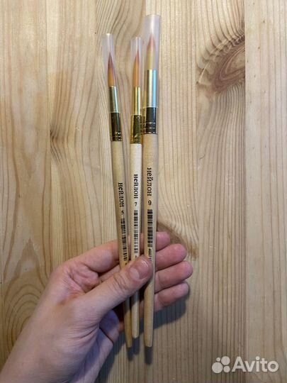 Кисть нейлон круглая №5, №7, №9 (набор 3шт)