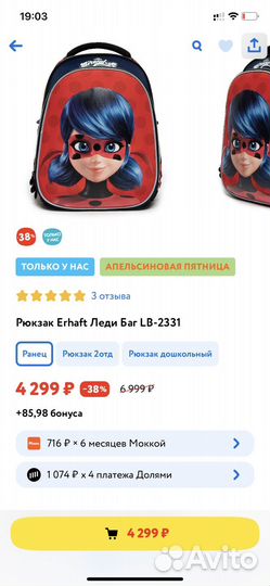 Рюкзак школьный erhaft