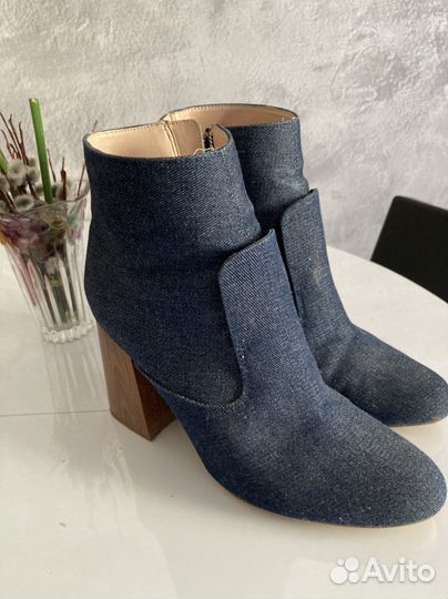 Ботинки zara 39 джинсовые