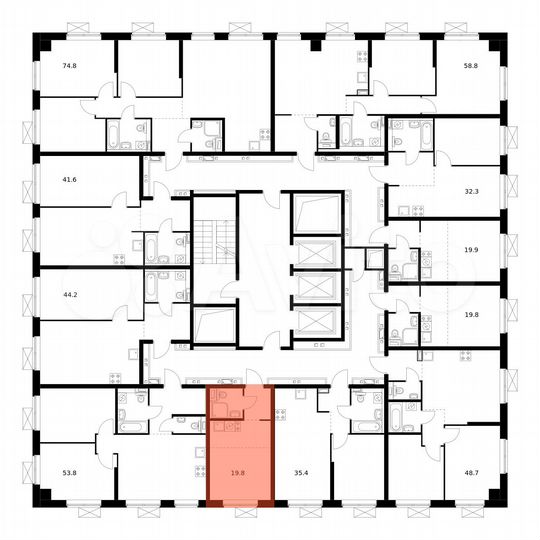 Квартира-студия, 19,8 м², 23/23 эт.