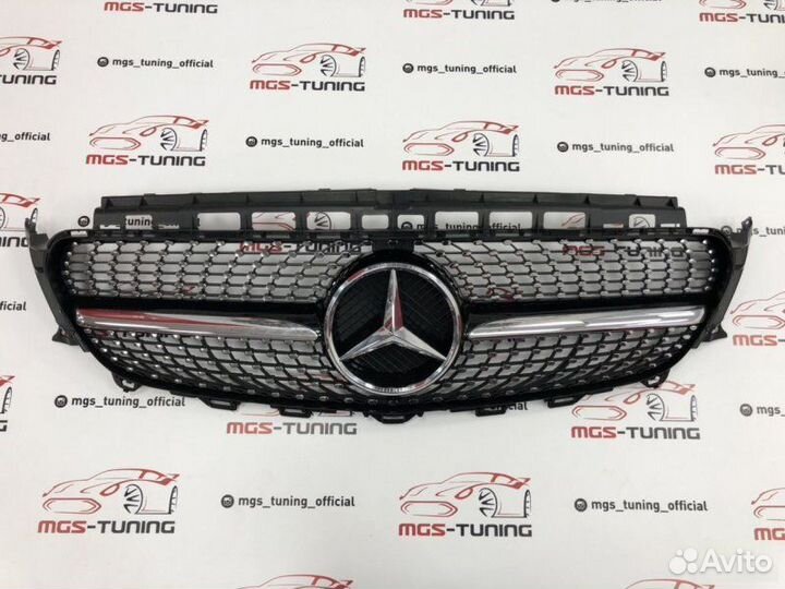 Решетка Mercedes E-class w213 Diamond black б/к