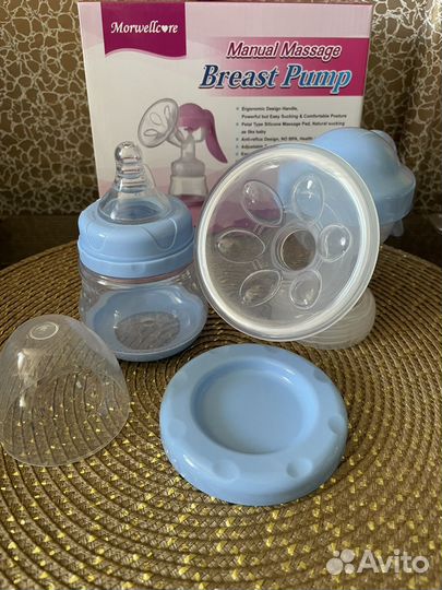 Молокоотсос ручной с бутылочкой для кормления