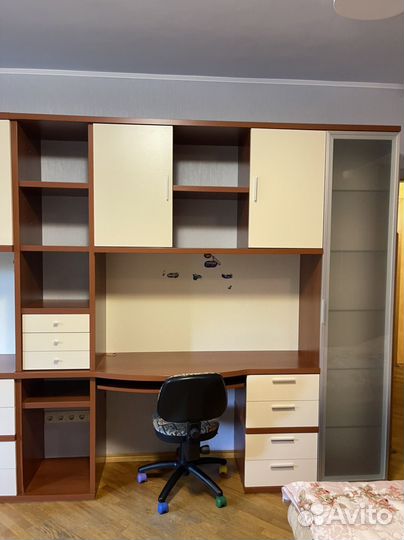 Стол на 2 рабочих места с шкафом