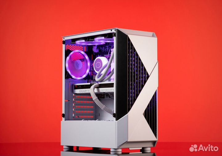 Игровой пк fear143 GTX 1660 Ti 6GB б.у. xeon E5-2660 V3 Evesky firerose F3-A white