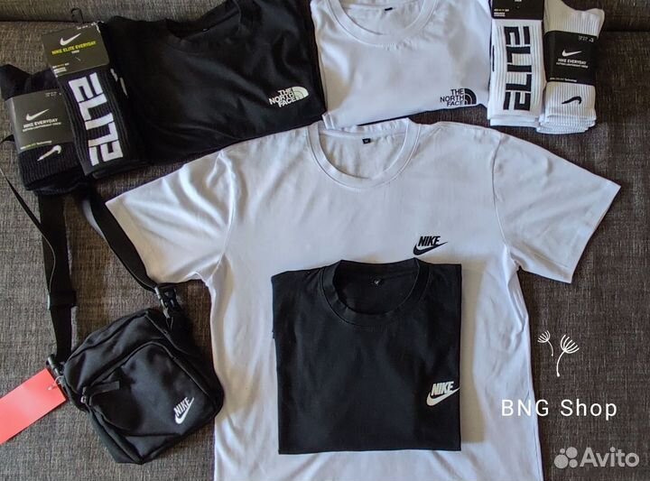 Мужские Футболки Nike/TNF, 100 Хлопок