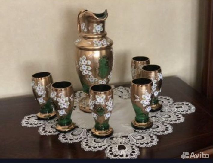 Графин лепка с бокалами