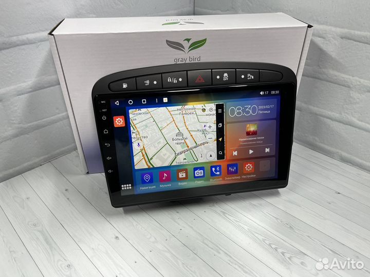 Магнитола андроид GrayBird Peugeot 308/408 6Gb