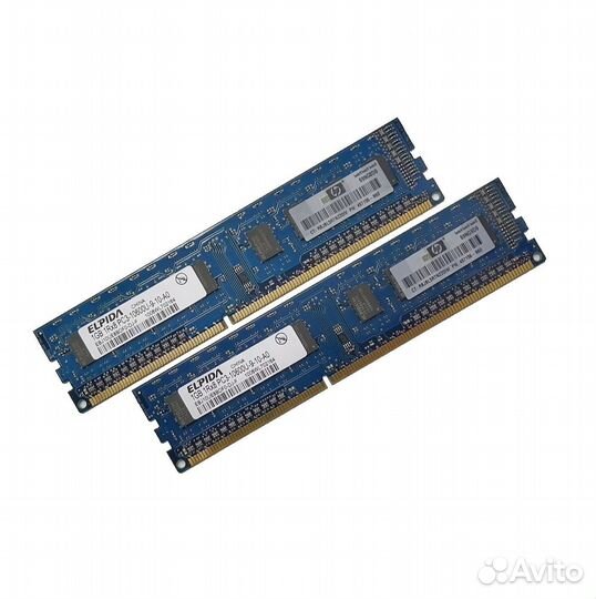 Б/у озу Dimm 2Gb PC3-10600(1333) DDR3 Elpida ebj10