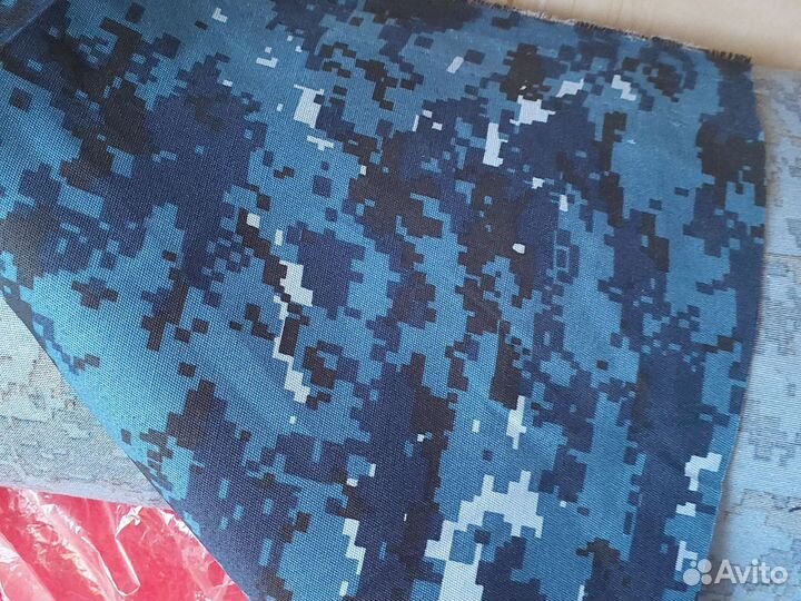 Ткань грета 210D,синяя точка(пиксель)