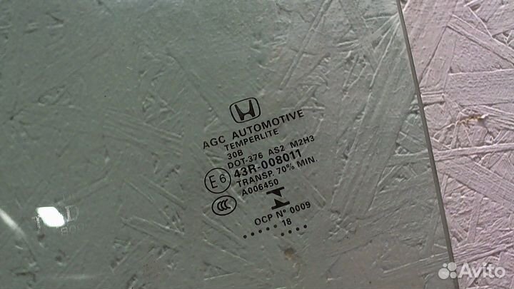 Стекло боковой двери Honda Civic 2015, 2018