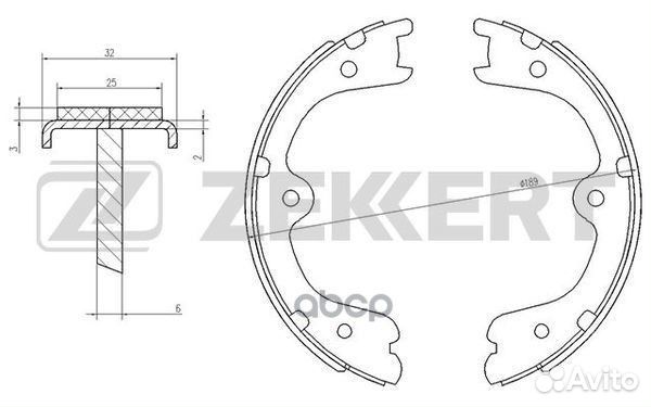 Колодки торм. бараб. задн. Nissan Navara (D40M)