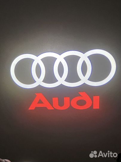 Проекция в дверь audi