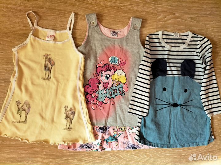 Платья,кофты, футболки 110+