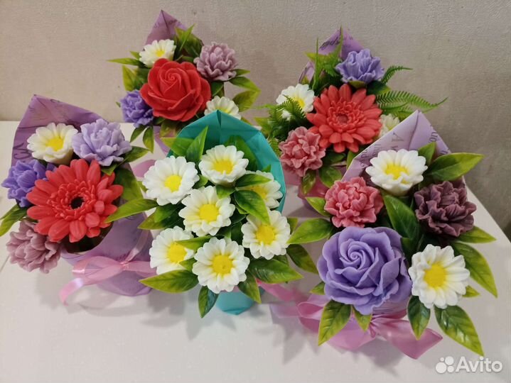 Мыльные букеты на 8 марта