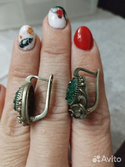 Серьги серебро 925