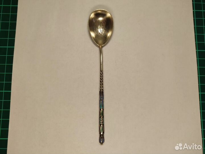 Серебряная ложка перегородчатая эмаль 84 проба