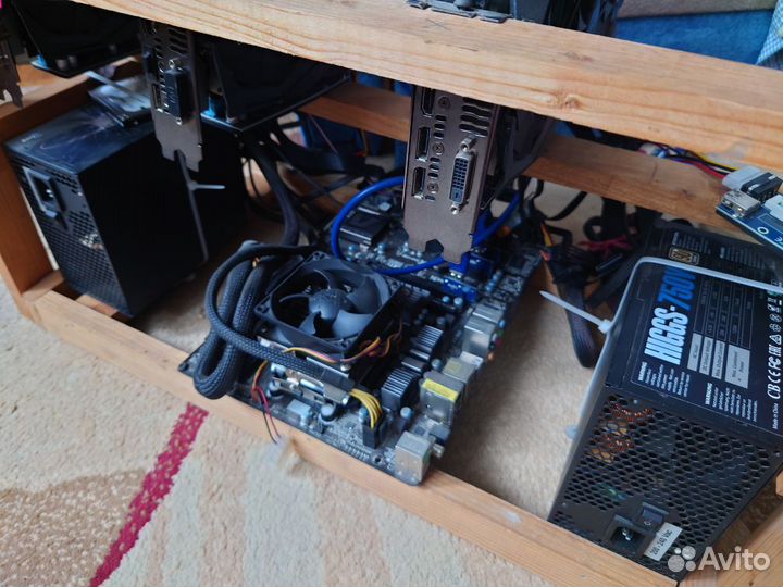 Сборка Asus ROG Strix 1080ti (3 шт.) + ASRock 970